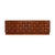 Square Pattern Oak and Brass Sideboard with Travertine Top, Italy, 2000 For Sale - Image 11 of 11
