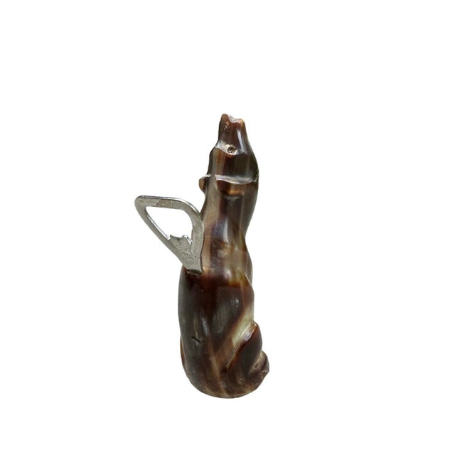 Mid 20th Century Mid 20th Century Bear Carved Horn Bottle Opener, Made in Spain For Sale - Image 5 of 10