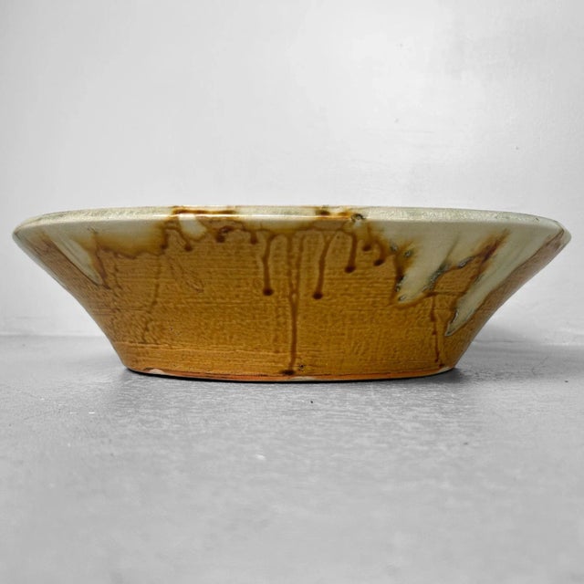 Blue Mid-Century Japanese Organic Ceramic Art Bowl, 1960s For Sale - Image 8 of 18