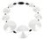Angela Caputi Pearlized White and Black Resin Necklace For Sale