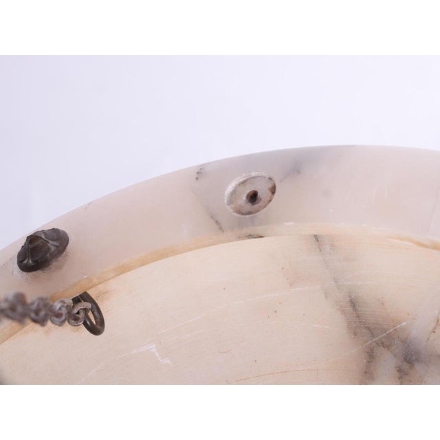 French Art Deco Ceiling Light in Carved Alabaster, 1920s For Sale - Image 11 of 13
