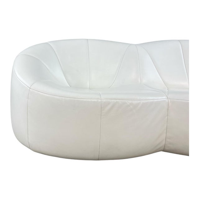 White Pumpkin 2-Seater Settee in White Leather by Pierre Paulin for Ligne Roset For Sale - Image 8 of 18