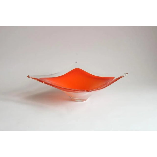 Orange Murano Glass Centrepiece Bowl, Italy, 1970s For Sale - Image 6 of 10