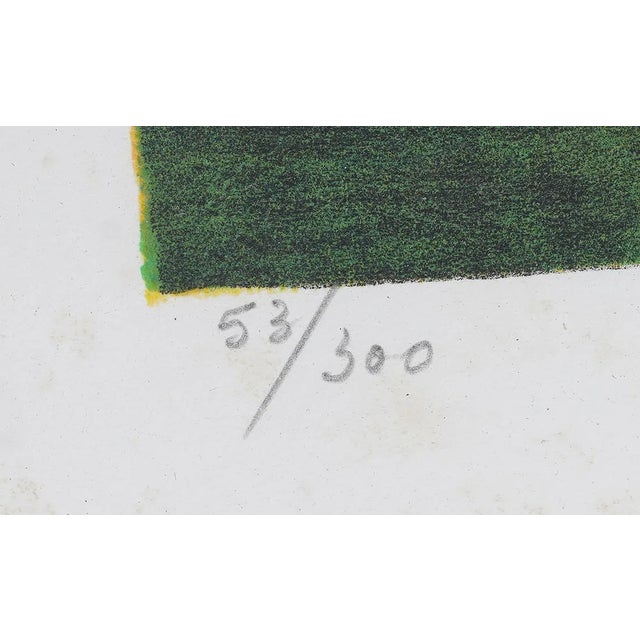 1990s Marcel Mouly Vintage French Modernist Signed Abstract Litho LTD Edition For Sale - Image 4 of 6