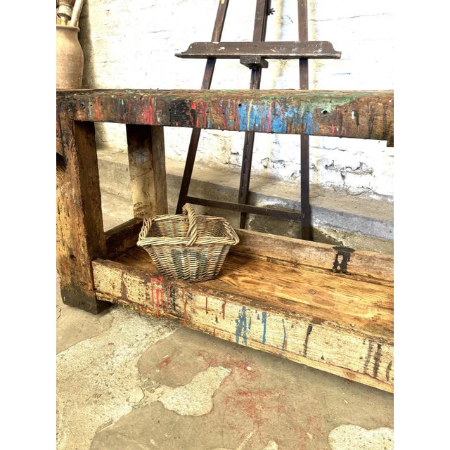 Vintage Workbench in Wood For Sale - Image 3 of 13