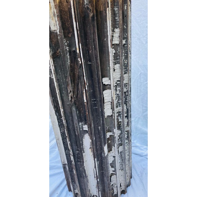 Antique Neoclassical Fluted Wood Column Peeling Paint For Sale In Dallas - Image 6 of 11