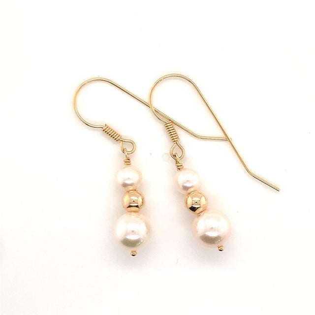 Akoya Pearl Earrings 14 Karat Gold Certified For Sale - Image 16 of 17