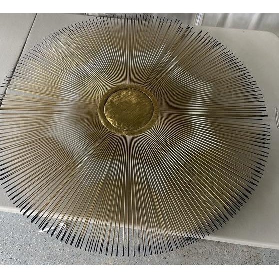 Casa Devall Lawrence Casadevall Brutalist Brass Starburst Wall Sculpture, Circa 1970 For Sale - Image 4 of 9