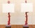 Red Painted Faux Branch Coral Table Lamps - a Pair For Sale In New York - Image 6 of 6