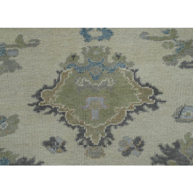 Turkish Oushak Square Rug 8'8" x 7'9" #18126 For Sale In Houston - Image 6 of 8