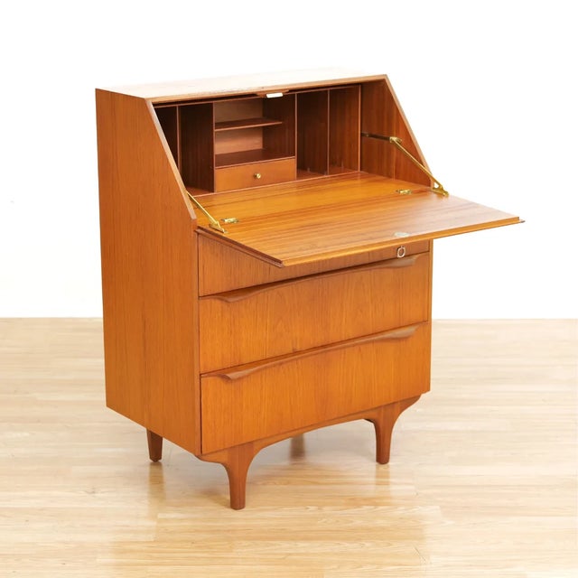 Mid-Century Modern Mid 20th Century Secretary Desk Bureau by Sutcliffe of Todmorden For Sale - Image 3 of 10