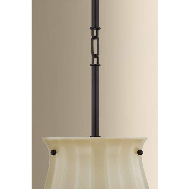 Glass Hudson Valley Lighting Nevins 10 in. 1 Light Pendant in Distressed Bronze Finish For Sale - Image 7 of 8