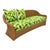 Vintage woven basket-wave style sofa featuring a dramatic sculptural silhouette and freshly custom upholstered cushions in...