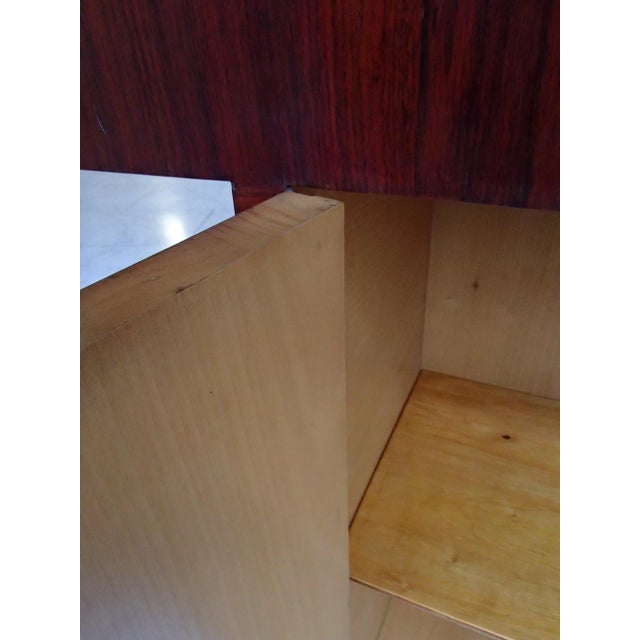 Rosewood & Birdseye Maple Bar Cabinet with Top Display Case, 1930s For Sale - Image 15 of 18