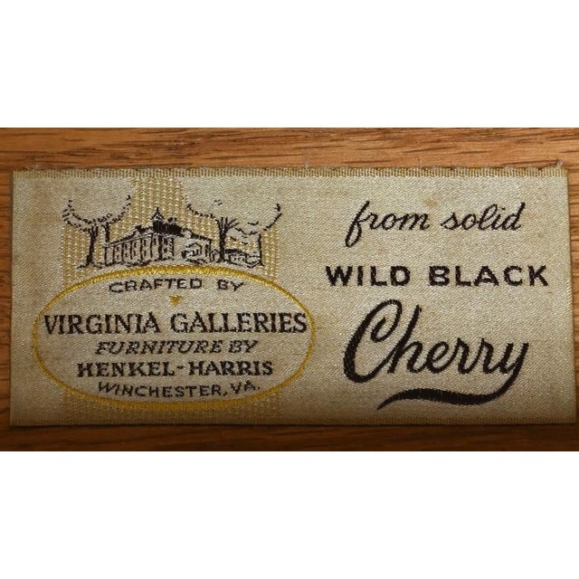 1960s Henkel Harris Queen Anne Philadelphia Style Bonnet Top Wild Cherry Highboy For Sale In Cleveland - Image 6 of 7