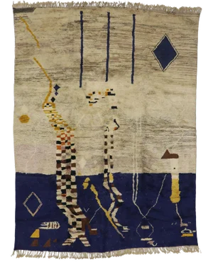 Berber Moroccan Rug Inspired by Ad Reinhardt - 09'10 X 13'04