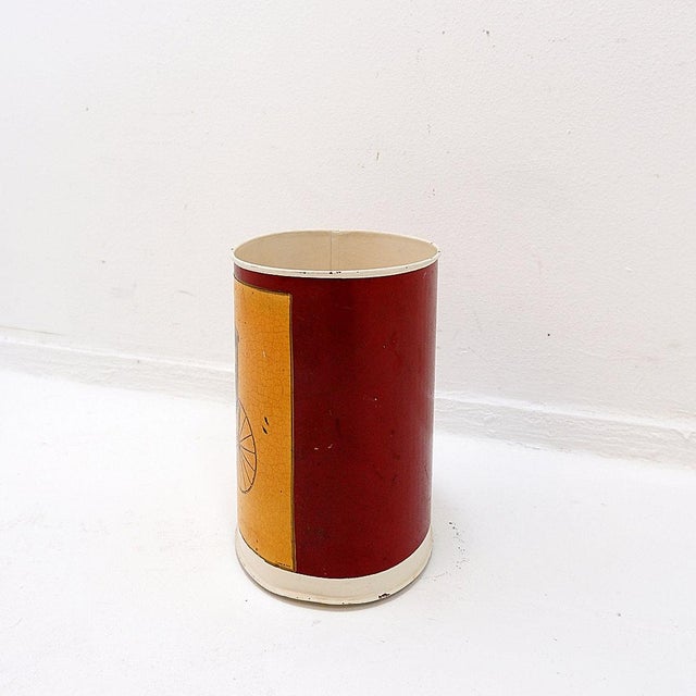 Metal Wastepaper Basket with Light Brett Lithograph Print by Arthur A. Kaplan Co. For Sale - Image 4 of 11