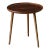 Mid Century Modern Round Walnut Tripod End Table by Anton Kildebergs Mobelfabrik For Sale