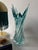 Vintage Aquamarine Bohemian Art Glass Sculptural Vase from Egermann, 1980s For Sale - Image 6 of 15