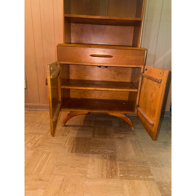 1950s Heywood Wakefield 13 Piece Dining Set- Original Finish- Dog Biscuit For Sale - Image 11 of 18