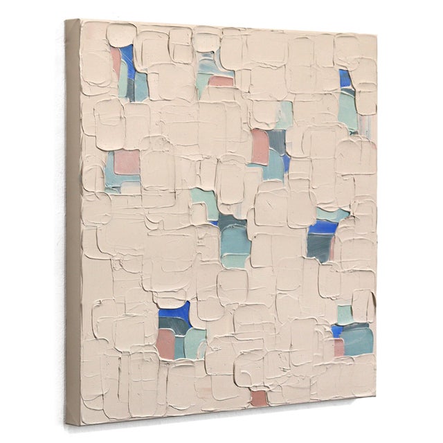 Contemporary Beige Baby 4 - Original Earth-Tone Textured Abstract Acrylic Painting on Canvas For Sale - Image 3 of 9