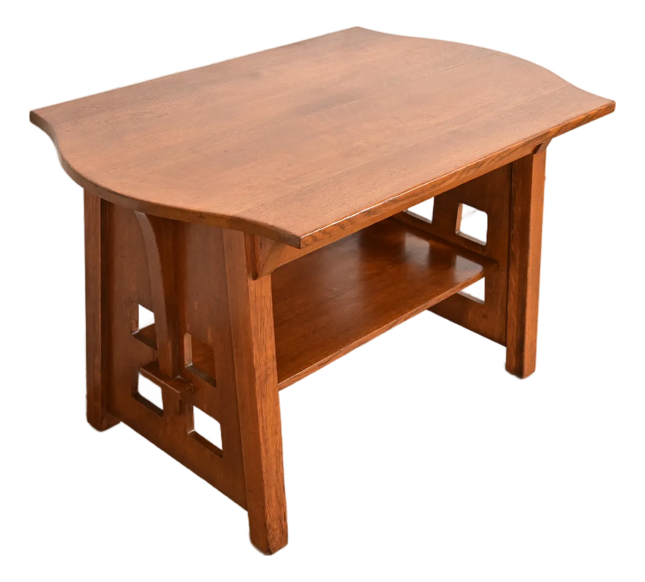 OTEBO CRAFTS CLASSIC TABLE ウォールナット三脚セット Limbert Antique Mission Oak Arts & Crafts Turtle-Top Cutout Desk