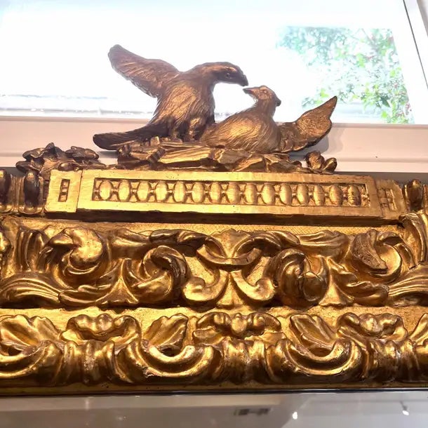 French 18th Century Spanish Antique Louis Xiv/Xv Gilded Mirror For Sale - Image 3 of 6