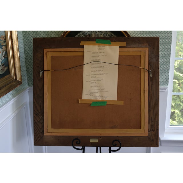 Circa 1967 Charles Apt Thoroughbred Paddock Oil Painting—Gallery Framed For Sale - Image 13 of 16