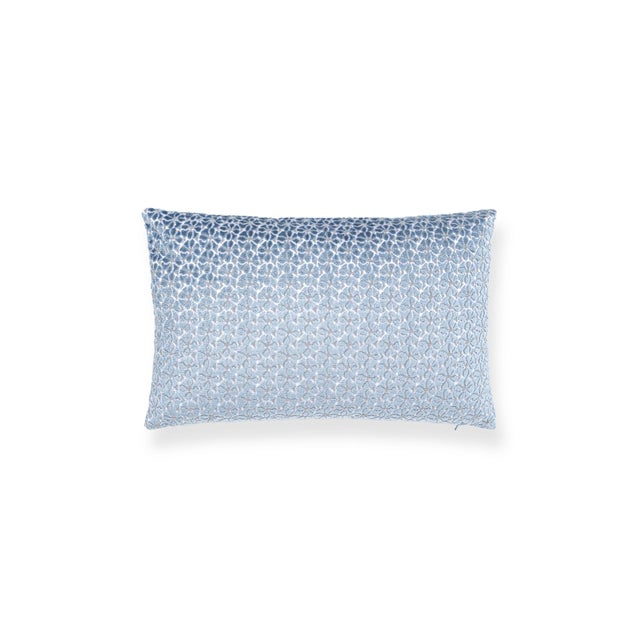 Contemporary The House Of Scalamandré Petal Velvet Lumbar Pillow In Cornflower For Sale - Image 3 of 3