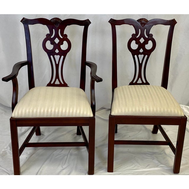 Vintage Mahogany Lexington Furniture Chippendale Dining Chairs Set of