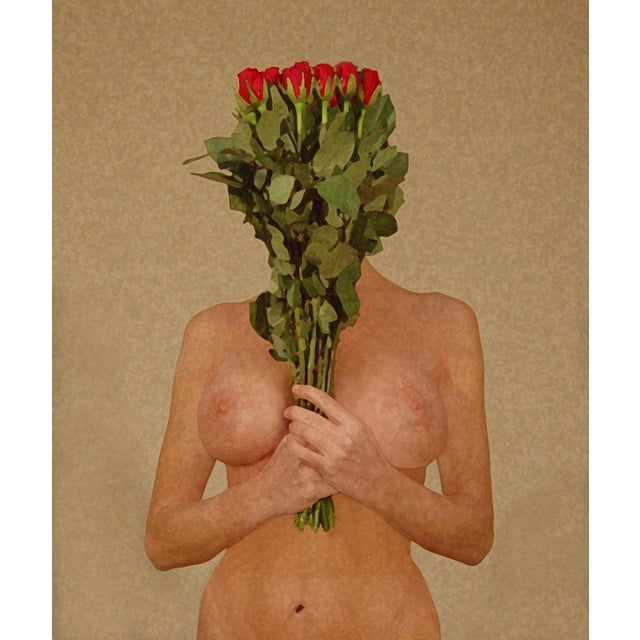 Vincenzo Marega, Composition 5, Nude, 2026, Giclee Print on Canvas For Sale - Image 3 of 3