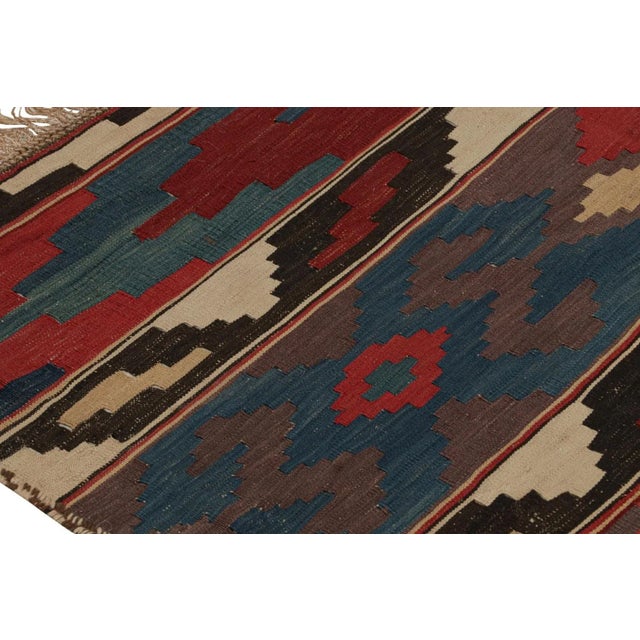 1950s Twin Vintage Persian Kilim Runner Rugs With Geometric Patterns For Sale In New York - Image 6 of 7