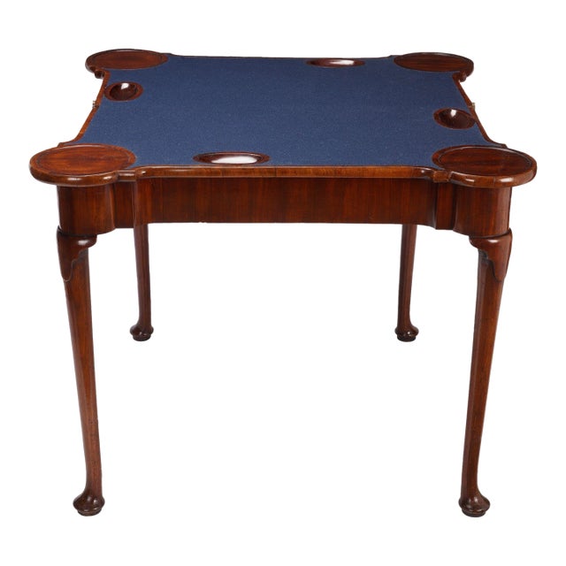 English Queen Anne Concertina Action Flip Top Game Table, C. 1725 For Sale