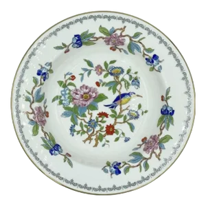 1980s Vintage Aynsley Pembroke Floral & Bird Motif Soup Bowl