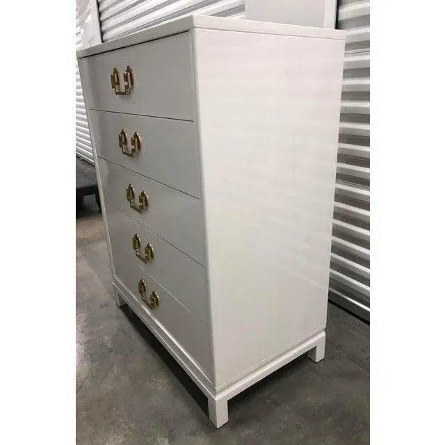 Chinoiserie 1950’s Chinoiserie Mahogany Highboy Dresser by Landstrom Furniture For Sale - Image 3 of 9