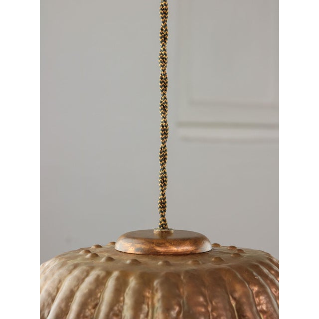 Mid-Century Italian Copper and Opaline Pendant Lamp For Sale - Image 16 of 18