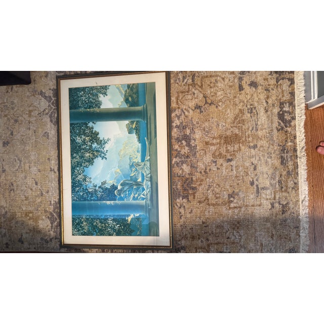 Art Deco Original 1922 Maxfield Parrish "Daybreak" Lithograph in Period Art Deco Frame For Sale - Image 3 of 8