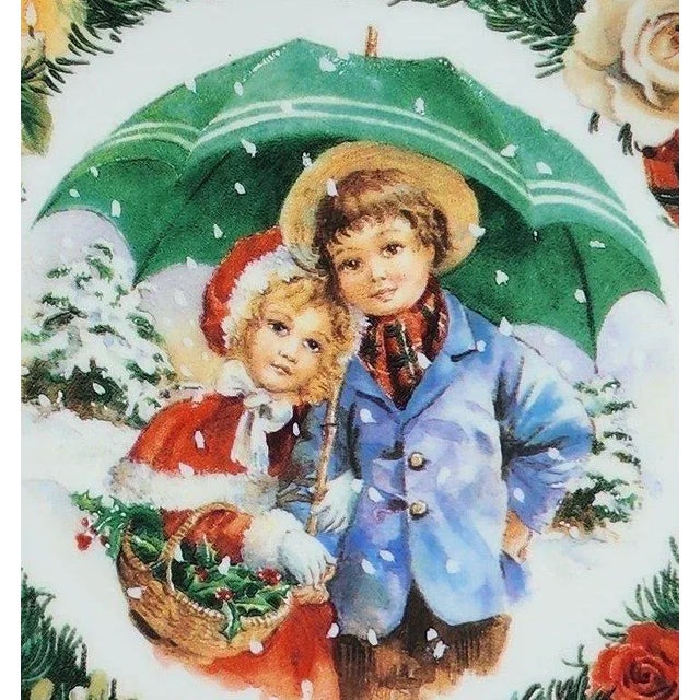 2000 - 2009 Royal Doulton Porcelain Victorian 8.5" Christmas Plate For Sale - Image 5 of 7
