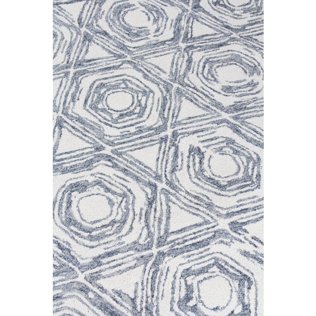 Exquisite Rugs Melbourne Hand Loom Wool & Cotton Dark Blue - 12'x15' For Sale In Los Angeles - Image 6 of 9