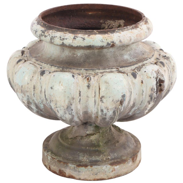 Gray French Cast Iron Tabletop Urn, C. 1890 For Sale - Image 8 of 8