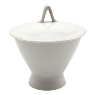 Rosenthal Continental Modernist Sugar Bowl – White Porcelain by Raymond Loewy For Sale