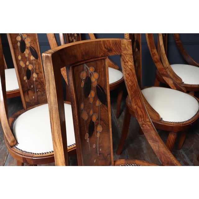 Wood Art Deco Dining Chairs by Michel Dufet, 1920, Set of 8 For Sale - Image 7 of 18