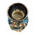 Vintage Blue Drip & Floral Chinese Pottery Vase For Sale - Image 4 of 12