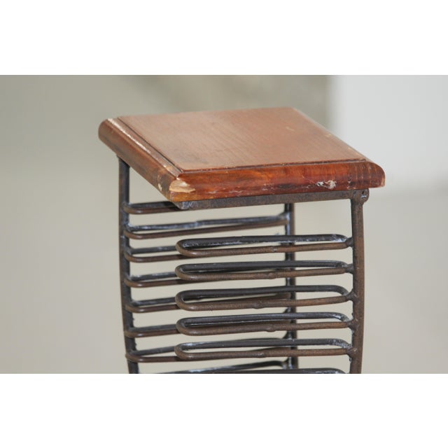 Beige Wrought Iron CD Holder, 1990s For Sale - Image 8 of 9