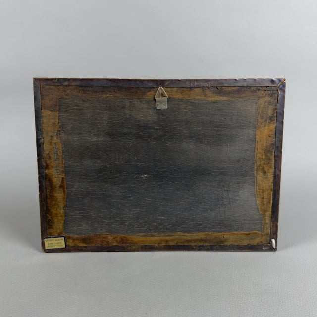 Brown High Relief Painting of Horses in Embossed Copper by Studio Cellini For Sale - Image 8 of 13