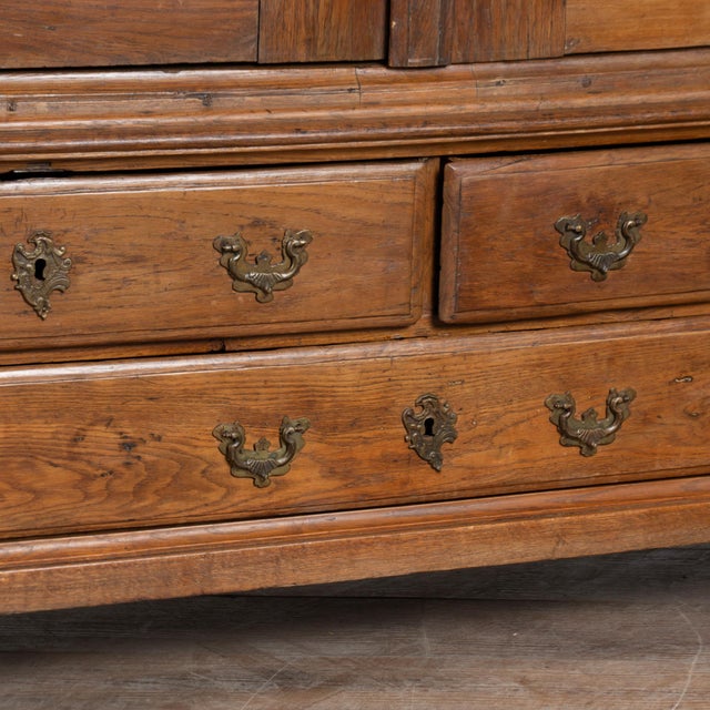 Late 18th Century Swedish Tall Oak Rococo Cabinet For Sale - Image 10 of 12