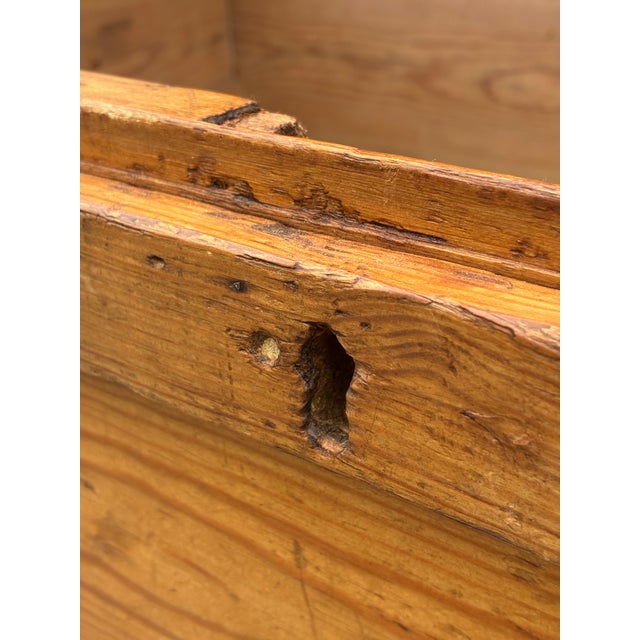 English Pine Trunk or Blanket Chest For Sale - Image 18 of 18
