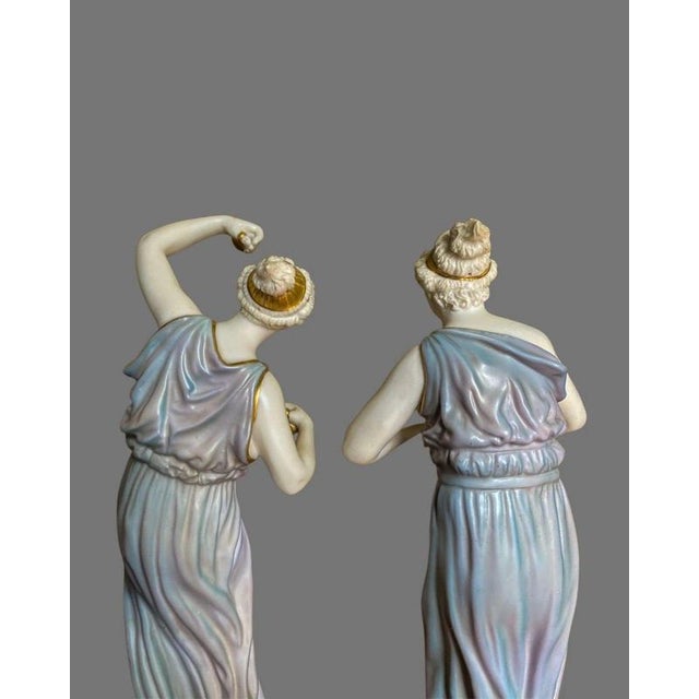 Greek Musicians by James Hadley for Royal Worcester, 1911, Set of 2 For Sale - Image 6 of 18