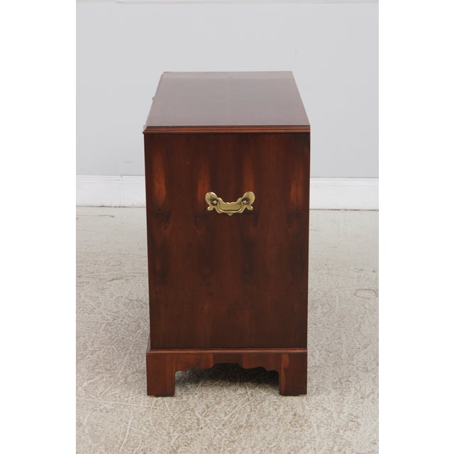 Hekman Yew Wood Bachelors Chest of Drawers For Sale - Image 9 of 13