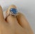 Modern Gia Certified No Heat Sapphire 6.46 Carat Diamond 0.75 Carat White Gold Ring 5.5 For Sale - Image 3 of 8